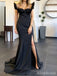 Sexy Black Side Slit Sweetheart Mermaid Long Prom Dress, Evening Dress, PD38075