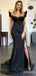 Sexy Black Side Slit Sweetheart Mermaid Long Prom Dress, Evening Dress, PD38075