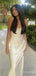Elegant White Spaghetti Strap Mermaid Long Prom Dress, Evening Dress, PD38146