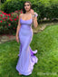 Sexy Purple Spaghetti Strap Mermaid Long Prom Dress, Evening Dress, PD381800