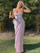Gorgeous Spaghetti Strap Blush Pink Long Prom Dress, Evening Dress, PD381872
