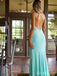 Elegant Sky Blue Backless Side Slit Long Mermaid Prom Dress, Evening Dress, PD381877