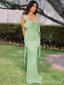 Stunning Light Green Cowl Neck Backless Long Mermaid Prom Dress, Evening Dress, PD381908