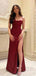 Elegant Sweetheart Red High Slit Long Prom Dress, Evening Dress, PD381916