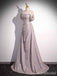 Elegant Lavender Off-the-Shoulder Strapless A-line Long Prom Dress, PD381967