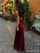 Gorgeous Burgundy Cowl Neck Mermaid Long Prom Dress,Evening Dress,PD382128