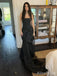 Elegant Black Strapless Long Mermaid Prom Dress with Tulle Detailing,Evening Dress,PD382130
