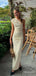 Pastel Yellow One-Shoulder Long Mermaid Evening Dress, Formal Dress, PD382151