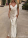Elegant V-neck Spaghetti Strap Mermaid Ivory Long Prom Dress,Evening Dress,PD382187