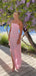 Elegant Side Slit Pleated  Strapless Pink Soft Satin Long Prom Dress, Evening Dress, PD382238