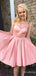 Elegant Pink A-line Short Mini Homecoming Dress, HD3133