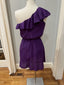 Elegant Purple One Shoulder Ruffles Short Homecoming Dress, HD32733