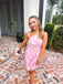 Elegant Pink Strapless Ruffles Short Homecoming Dress, HC382286