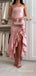 Elegant Strapless Ruffle High Low Pink Prom Dress, Formal Wear, PD382285