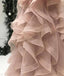 Dusty Pink Ruffles Ball Gown Sleeveless Prom Dresses ,PD00302