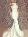 Long White Sexy Backless Mermaid Elegant Formal Party Evening Party Prom Dresses Online,PD0129