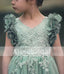 Mint Green  Appliques Tulle Pretty Sleeveless Short Flower Girl Dresses  , FGS075