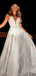 Sparkly White Sequin V-neck Backless Fashion Prom Dresses,PD00327