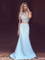 Two Pieces Mermaid Elegant Charming Evening Cocktail Prom Dresses Long Online,PD0190