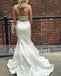 Two Piece Spaghetti Strap Mermaid Beading Prom Dresses, PD00088