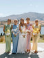 Colorful Tie Shoulder Satin Bridesmaid Dress, Maids of Honor Dress, PD382982