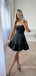Stunning Ruched Off the shoulder Corset Top A-line  Soft Satin Short Homecoming Dress, Prom Dress, PD382250