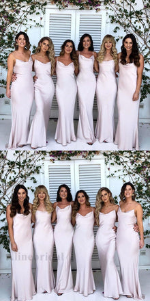 Elegant Jewel Sleeveless Mermaid Long Bridesmaid Dress, PD3189