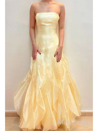 Yellow Prom Dresses AlineBridal Yellow Prom Dresses AlineBridal