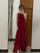 Sexy Scoop Sleeveless Ruffle Mermaid Floor Length Prom Dress, PD3661