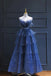Elegant V-neck Sleeveless A-line Floor Length Prom Dress, PD3663