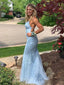 Elegant Sweetheart Spghetti Straps Mermaid Long Prom Dress, Evening Dress,PD3758