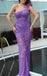 Sexy One Shoulder Sleeveless Mermaid Floor Length Prom Dress, PD3672
