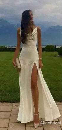 Gorgeous Ivory Cowl Neck Mermaid Long Prom Dress, Evening Dress, PD381927