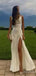 Gorgeous V-neck Spaghetti Strap Split Side Mermaid Long Prom Dress,PD381927