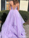 Elegant Spaghetti Strap A-line Long Prom Dress,PD37663
