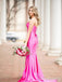 Stunning Pink Strapless Lace Up Back Bodycon Long Mermaid Prom Dress, Evening Dress, PD3822984