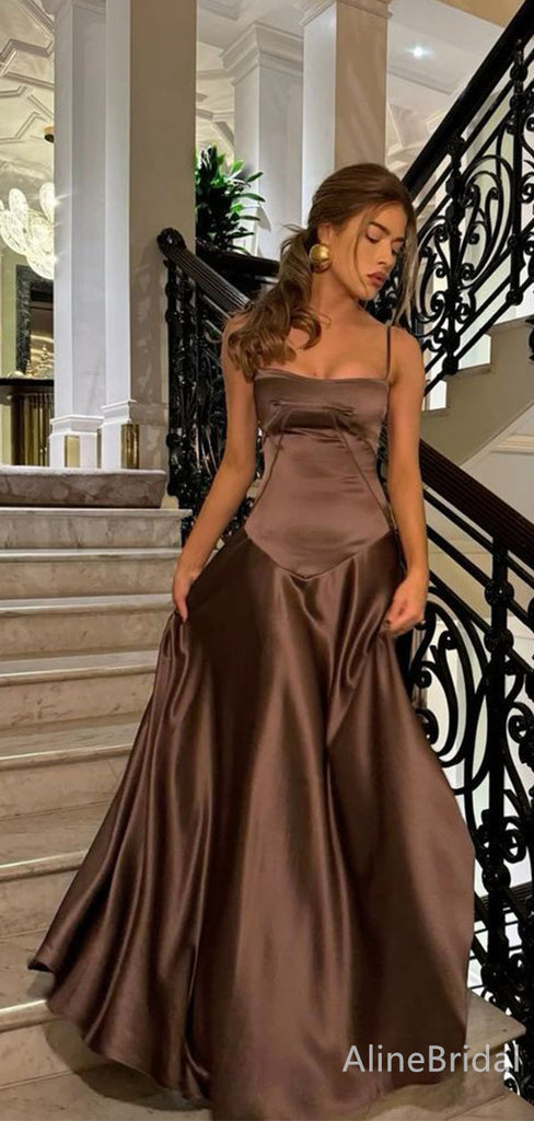 Gorgeous Spaghetti Strap A-line Long Prom Dress,Evening Dress,PD382158