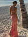 Gorgeous V-neck Spaghetti Strap A-line Long Prom Dress,Evening Dress,PD382168