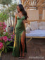 Elegant V-neck Mermaid Spaghetti Strap Long Prom Dress,Evening Dress,PD382171