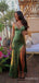 Elegant V-neck Mermaid Spaghetti Strap Long Prom Dress,Evening Dress,PD382171