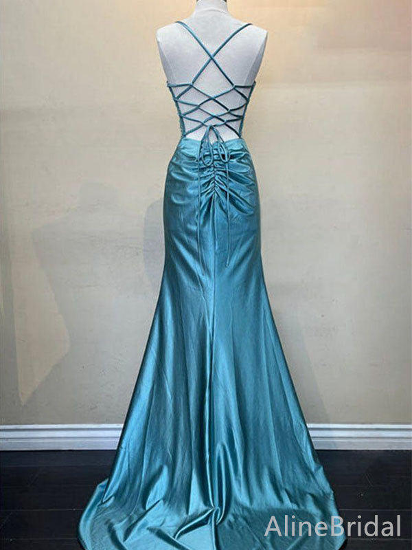 Gorgeous Spaghetti Strap Mermaid Long Prom Dress,Evening Dress,PD382176