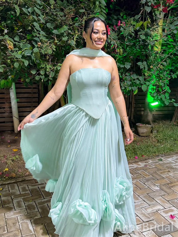Elegant Pastel Blue Strapless Corset A-line Long Tulle Prom Dress, Eve – AlineBridal Elegant Pastel Blue Strapless Corset A-line Long Tulle Prom Dress, Eve – AlineBridal