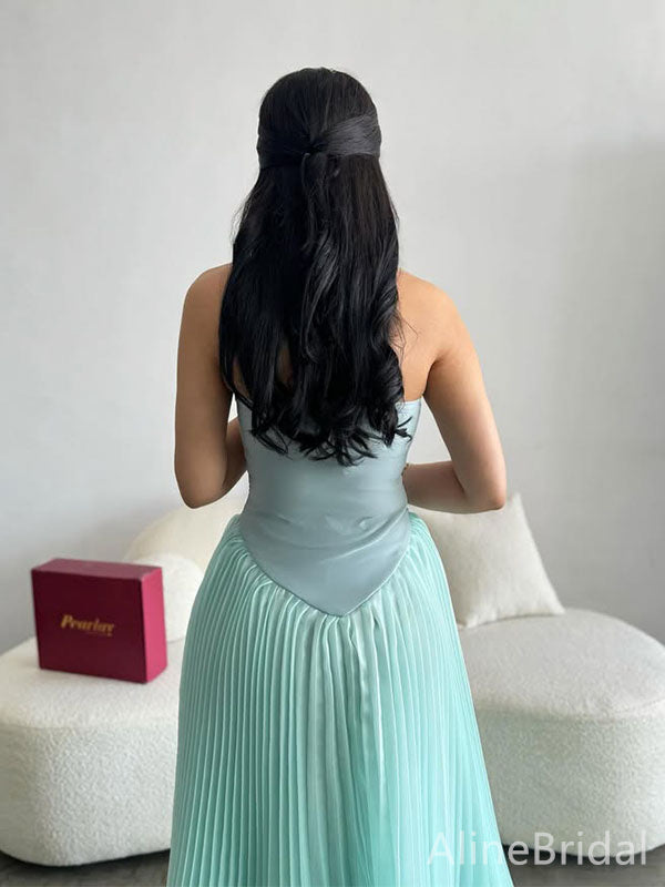Elegant Pastel Blue Strapless Corset A-line Long Tulle Prom Dress, Eve AlineBridal Elegant Pastel Blue Strapless Corset A-line Long Tulle Prom Dress, Eve AlineBridal