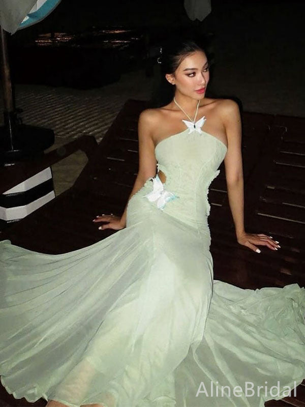 Gorgeous Lace Halter Mermaid Long Prom Dress,Evening Dress,PD382180