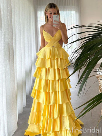 Yellow Prom Dresses AlineBridal Yellow Prom Dresses AlineBridal