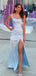 Gorgeous Beadings Sweetheart Spaghetti Strap Mermaid Split Side Long Prom Dress,Evening Dress,PD382204