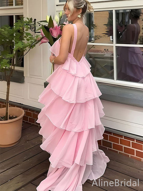 Elegant Pink Halter A-line Long Prom Dress,Evening Dress,PD382206