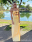 Sexy Sweetheart Yellow Strapless Mermaid Long Prom Dress,Evening Dress,PD382216