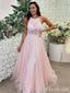 Gorgeous Sleveless Appliques Lace A-line Long Prom Dress,Evening Dress,PD382218