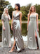 Mismatched Elegant Split Side A-line Long Bridesmaid Dress,PD3233